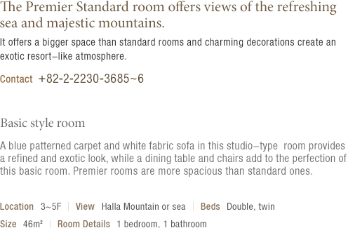 About Premier Standard Room (see details at the bottom)
