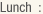 Business Buffet (월~금) :