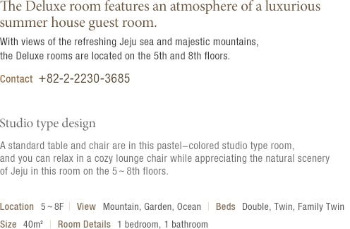 About deluxe room (see details at the bottom)