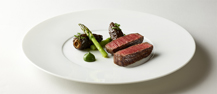 Char-grilled Korean Beef Steak, Morel Farci, Madeira Sauce
