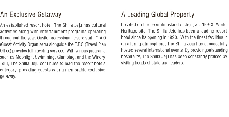 Shilla Jeju Info