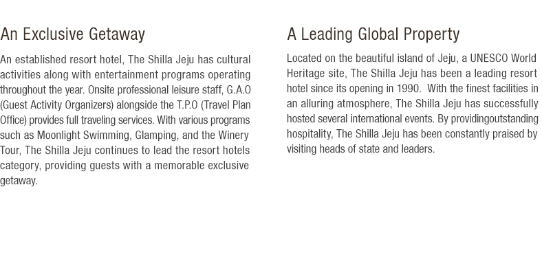 Shilla Jeju Info