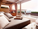 <p>Different styles of cabanas are available for you in which to enjoy a relaxing time.</p>