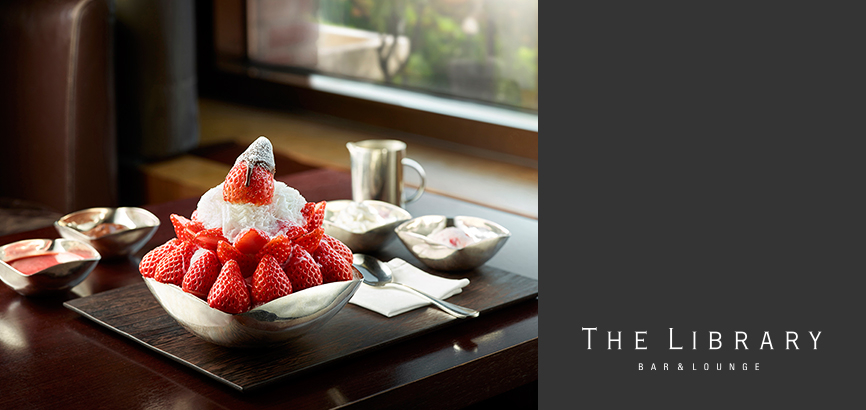 The picture image is Premium Strawberry Bingsu at The Library.