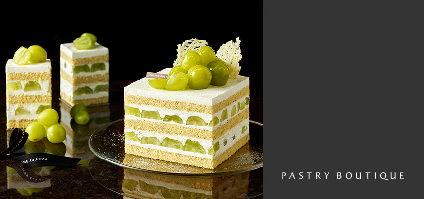 This is a Shine Muscat Shortcake of Pastry Boutique.