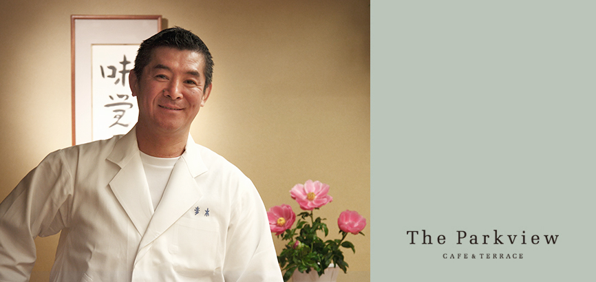 The image is the portrait of Mr. Aoki, Toshikatsu, the second generation chef at Sushi Aoki, Ginza Tokyo.