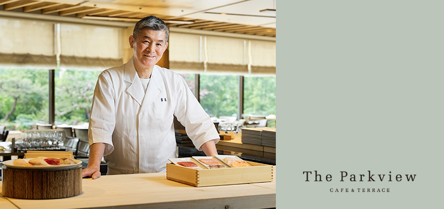 The image is the portrait of Mr. Aoki, Toshikatsu, the second generation chef at Sushi Aoki, Ginza Tokyo.