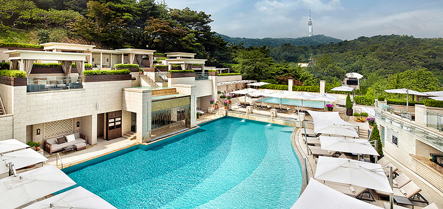 서울신라호텔 야외 수영장 어번 아일랜드 사진